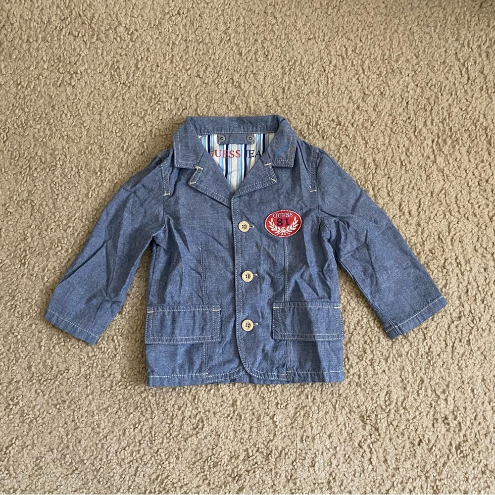 New Baby Guess Blazer Cotton Coat Jacket Unisex Size 18 Months